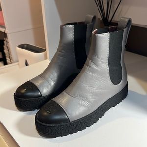 CHANEL Calfskin Ankle Boots